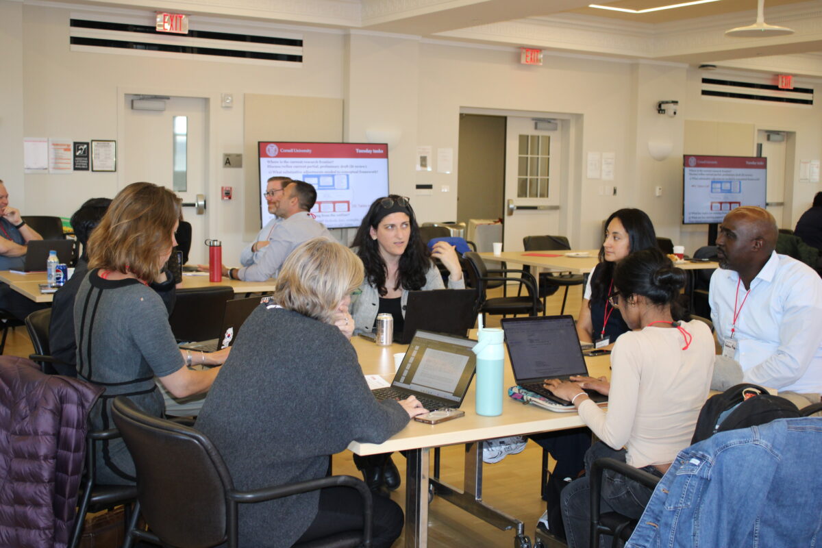 A color photo of a recent Thought Summit at Cornell University.