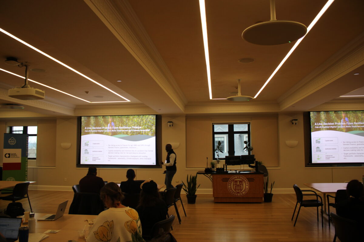 A color photo of a recent Thought Summit at Cornell University.