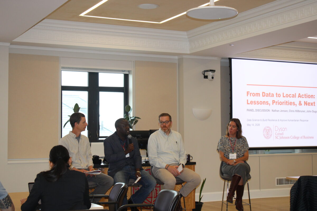 A color photo of a recent Thought Summit at Cornell University.