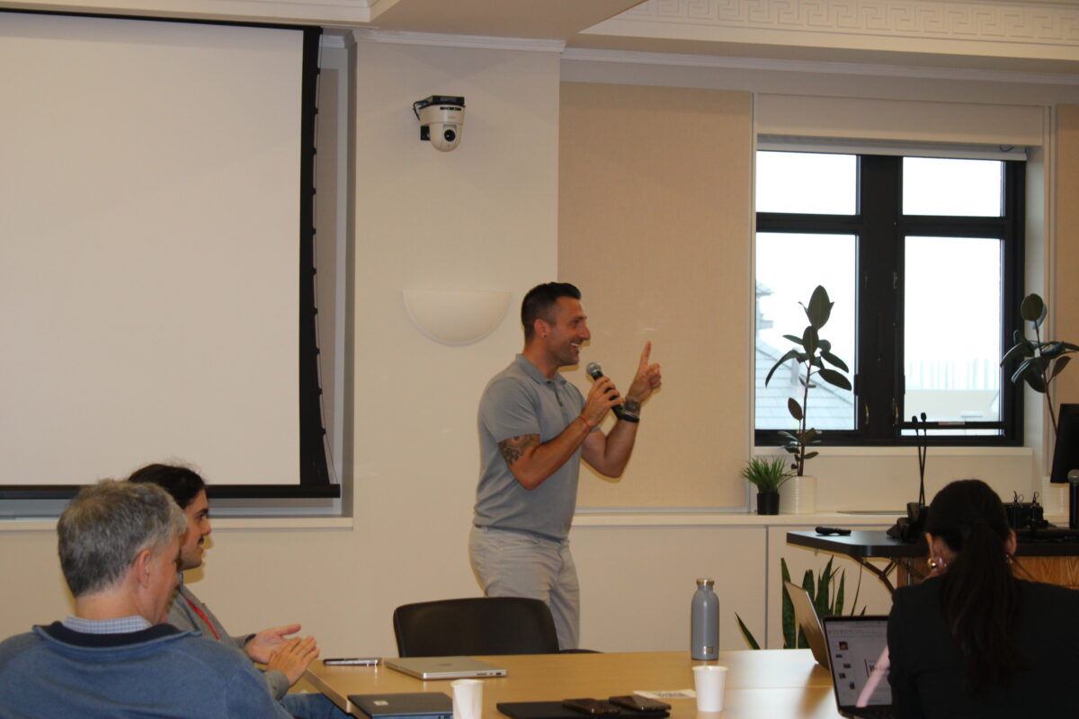 A color photo of a recent Thought Summit at Cornell University.